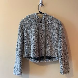 Fuzzy Cropped Hoodie